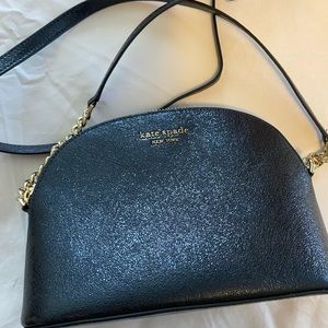 Kate Spade small dome crossbody midnight glitter